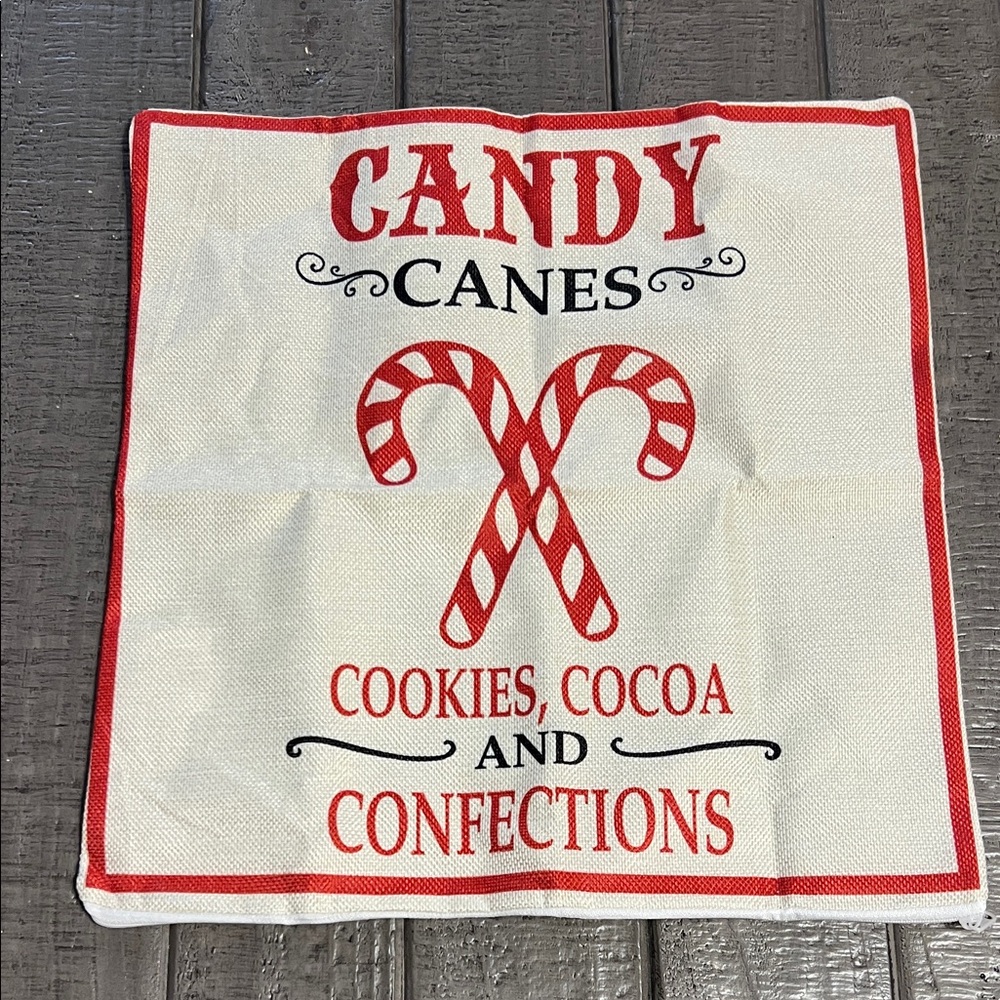 Candy Cane Holiday Decorative Small Pillow Cover